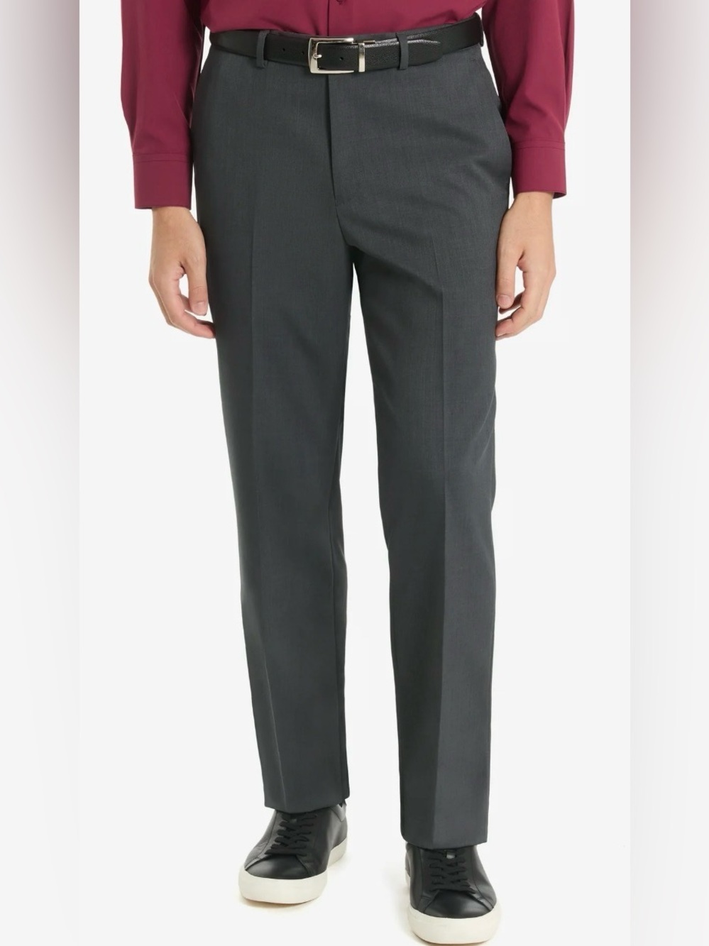 Chaps Men's Dress Pants in Charcoal Gray